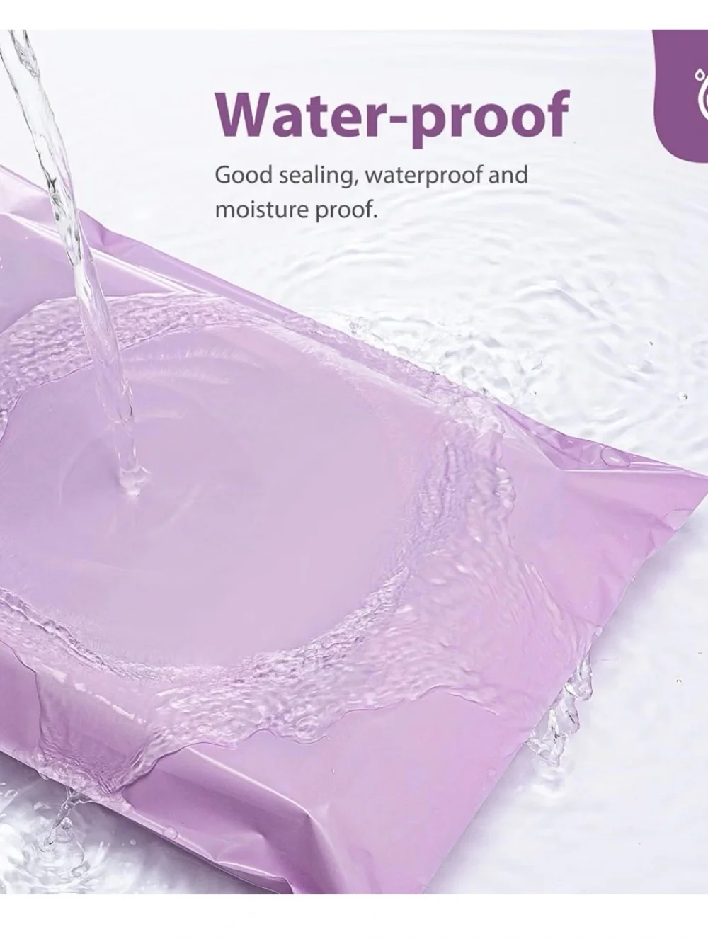 50 Count Lilac Mailing Poly Mailer Envelope - Peel & Seal 10x13